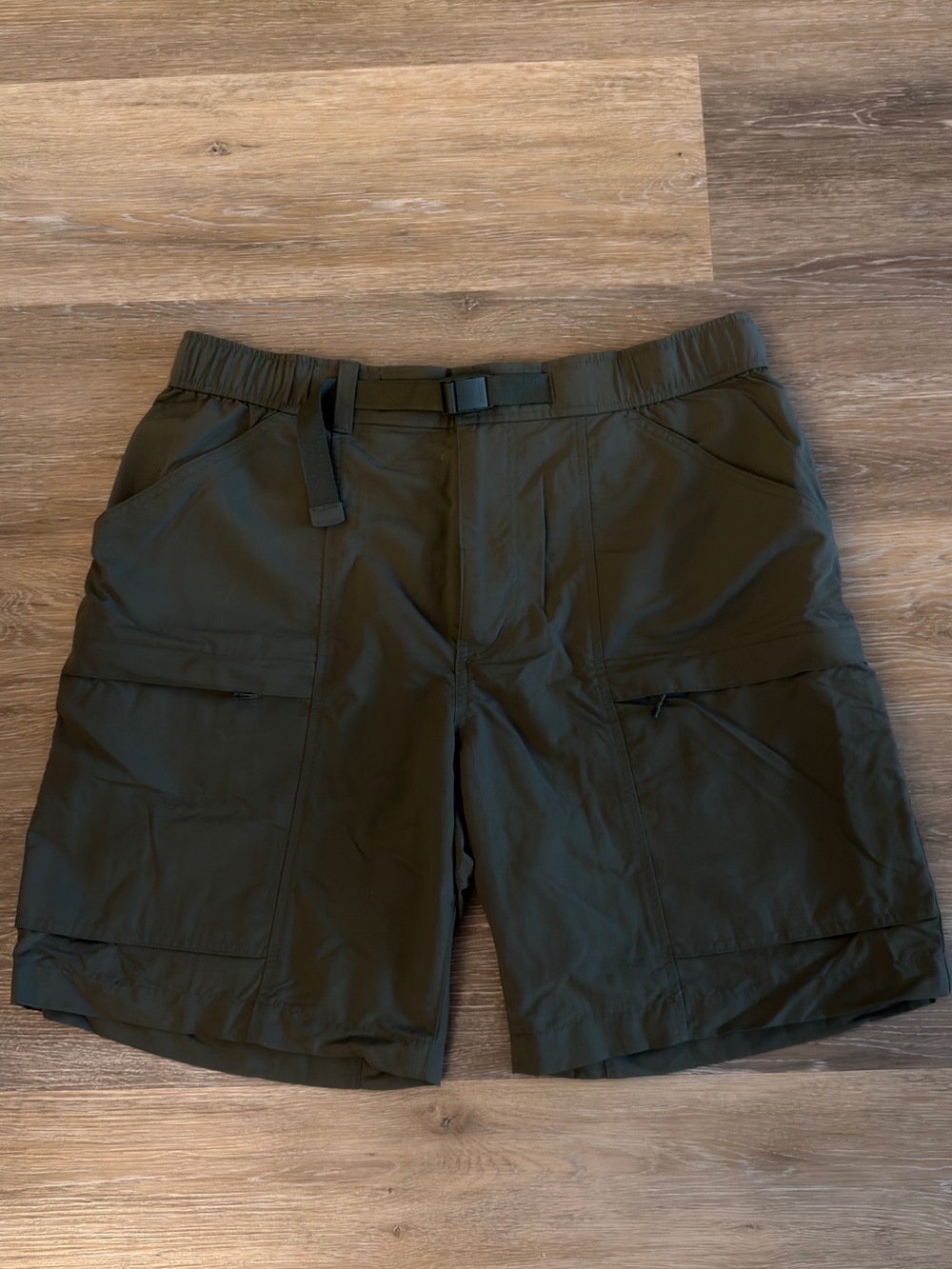 Men's Olive Green Cargo Shorts Uniqlo
